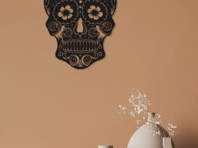 DAY OF THE DEAD SKULL Low-poly 3D model