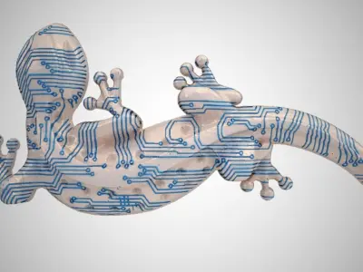 Digital Lizard Ornament 3D print model