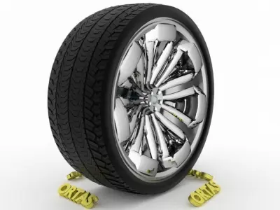 ORTAS CAR WHEEL RIM 129-130 GAME READY WHEEL 3D Model Pack