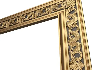 Classic Frame and Mirror 075 Low-poly 3D model