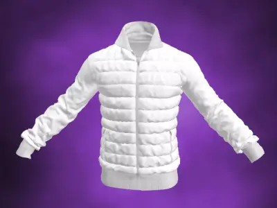 Down Sweater White Jacket 3D model