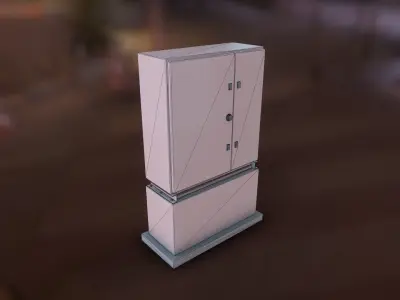 Electrical Fuse Box Free low-poly 3D model