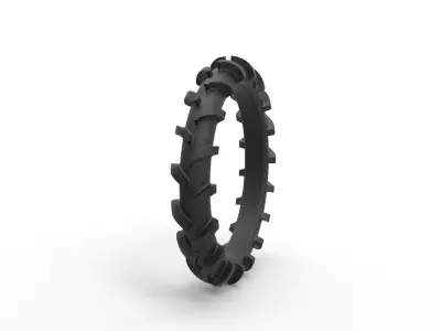 Rear tire of Swamp buggy Scale 1 to 25 3D print model