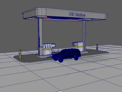 oil station 3D model