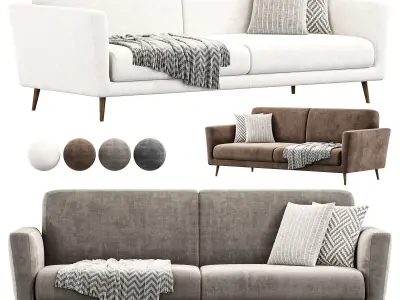 Oliver Sofa By Westelm 3D model