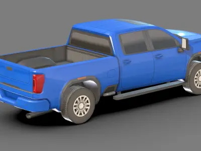 Low-poly GMC Sierra HD Denali 3D Models Low-poly 3D model