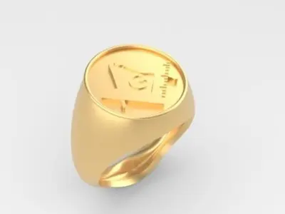 Masonic Ring Apprentice 3D print model