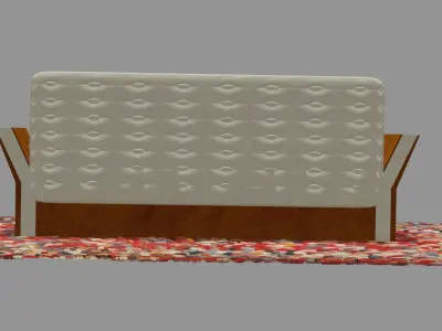 White Sofa 3D Model 3D model
