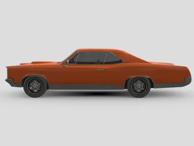 Pontiac GTO 1967 Low-poly 3D model