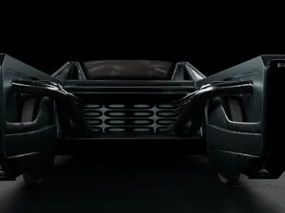 Sci-Fi Car Low-poly 3D model