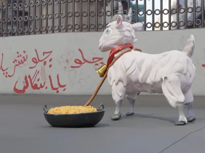 Stylized Goat 3D model