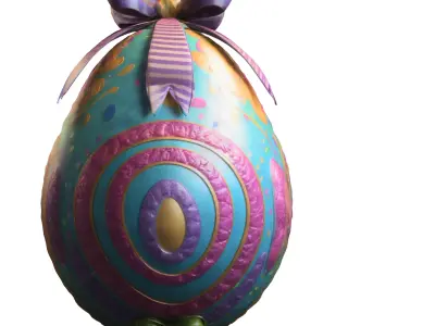 Decorative Easter Egg Low-poly 3D model