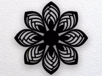 Flower Wall Art 3D print model 18