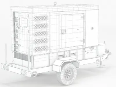 Kohler Industrial Diesel Generators Single Sand color 3D model