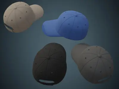 Baseball Cap 1A Low-poly 3D model