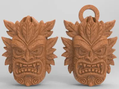 tiki wall decor 3dmodel  3D print model