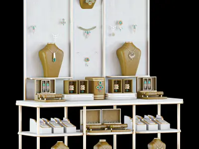jewelry store showcase 01 Low-poly 3D model