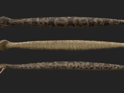 Rattlesnake snake Low-poly 3D model