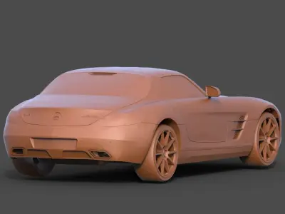 Mercedes-Benz SLS AMG 3D print model