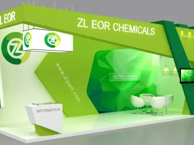 3d Exhibition design Low-poly 3D model