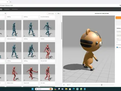 Stylized Tiger Animated v001 Low-poly 3D model