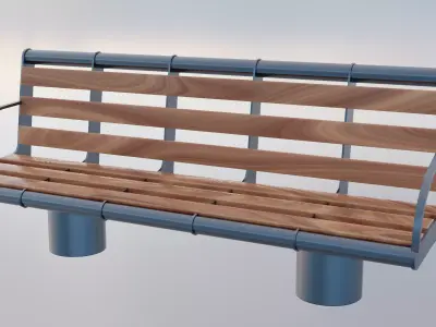 Bench Free low-poly 3D model buy