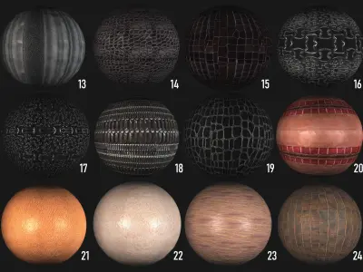 100 various leather PBR seamless 4k textures with normal maps Texture
