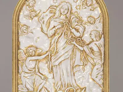 The Virgin Mary Bas-relief 3D model