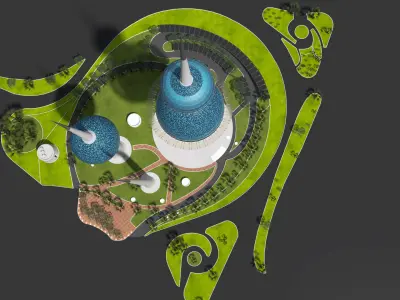 Kuwait Tower 3D model