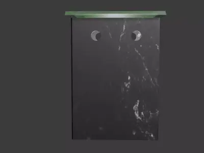 Black Marble Wax Warmer Free low-poly 3D model