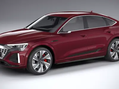 Audi Q8 SLine E-Tron Sportback 2024 3D model