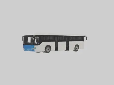 Articulated Bus Model 1 Low-poly 3D model