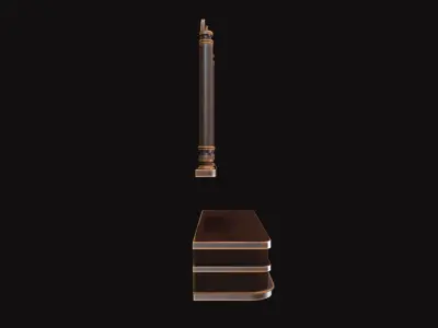 Medieval Wall Mirror Low-poly 3D model