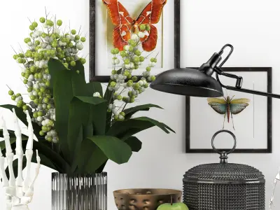 decorative set - scandinavian and minimal 3D model