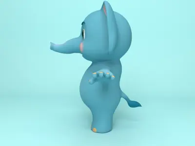 Elephant Cartoon 3D model