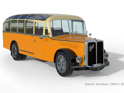 Saurer Autobus 1930s 3D model