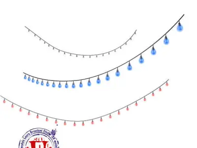 String lights 3D model