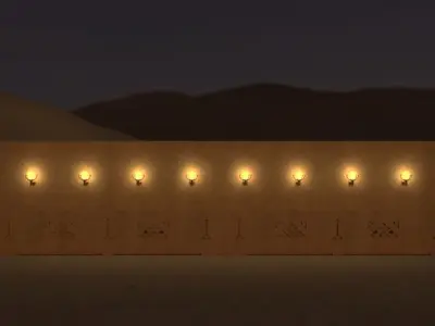 Arabic Traditional Wall  3D model