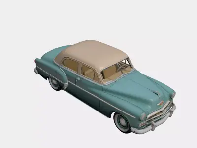 1950s Early Vintage Classic Sedan 3D model 3D model