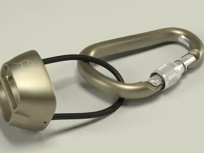 Climbing belay equipment 3D model