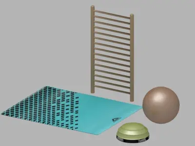 3D gym equipment Free 3D model