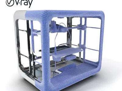 HighResolution D Printer Model Pack Low-poly 3D model