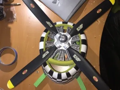 Dummy radial engine Pratt and Whitney 3D print model