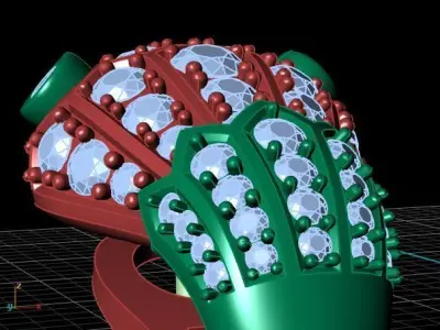 Bulgari earring diamond 3dm 3D print model