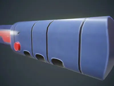 Stylized Sci Fi Knife Free low-poly 3D model