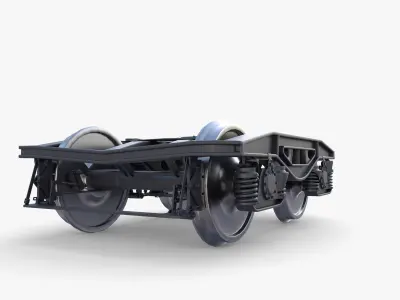 Train car bogie v1 3D model