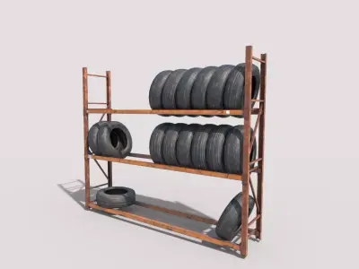 Tire Rack 3D model