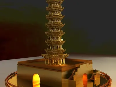 Chinese tower 3D model