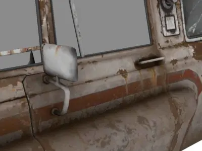 ruined future car 3D model