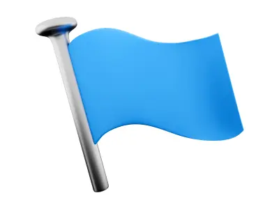 3d flag cartoon icon 3D model